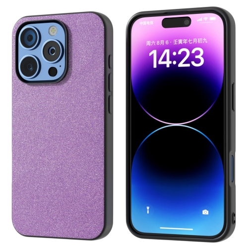 Удароустойчив гръб Glitter Design за iPhone 16 Pro, Лилав