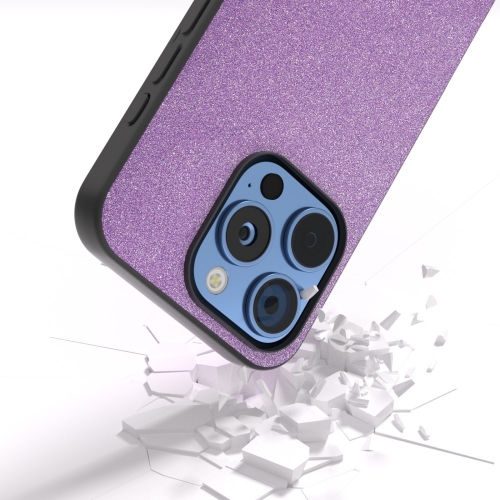 Удароустойчив гръб Glitter Design за iPhone 16 Pro, Лилав