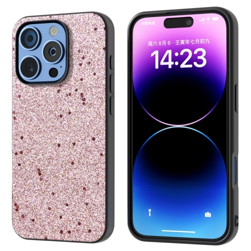 Удароустойчив гръб Glitter Design за iPhone 16 Pro, Розов