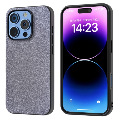 Удароустойчив гръб Glitter Design за iPhone 16 Pro, Черен