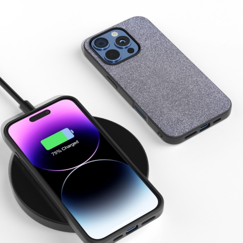 Удароустойчив гръб Glitter Design за iPhone 16 Pro, Черен