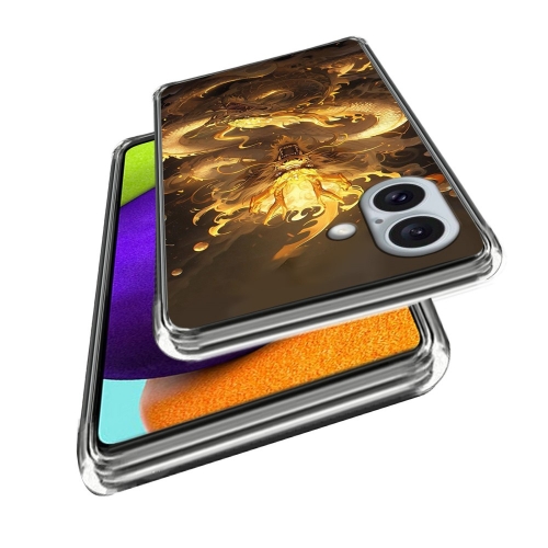 Силиконов калъф за iPhone 16, Огнен дракон