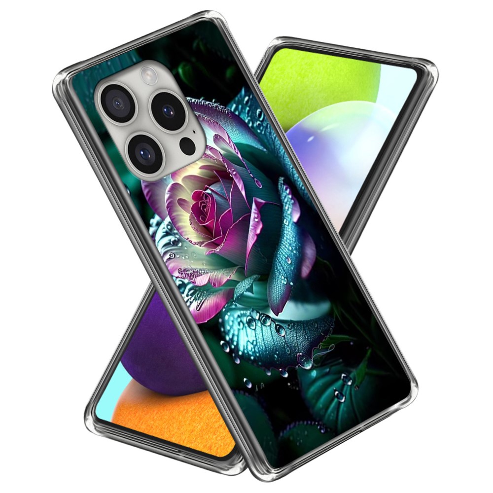 Силиконов калъф за iPhone 16 Pro, Роза