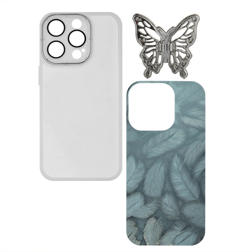 Силиконов калъф Butterfly Kickstand за iPhone 16 Pro, Пера
