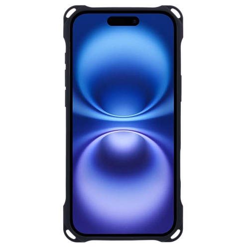 Силиконов калъф Corners Fall за iPhone 16 Plus, Черен