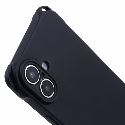 Силиконов калъф Corners Fall за iPhone 16 Plus, Черен