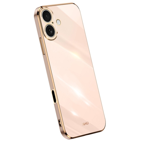 Силиконов калъф XINLI за iPhone 16, Розов