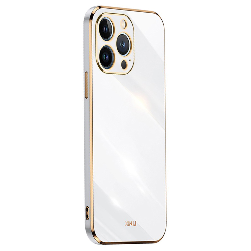 Силиконов калъф XINLI за iPhone 16 Pro Max, Бял