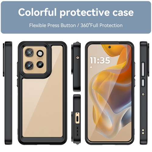 Удароустойчив калъф Acrylic за Motorola Edge 50 Neo 5G, Черен