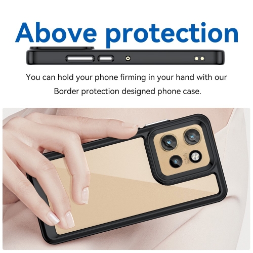 Удароустойчив калъф Acrylic за Motorola Edge 50 Neo 5G, Черен