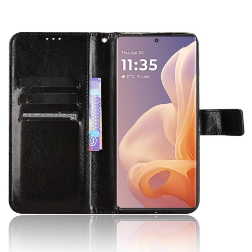 Калъф Тефтер Crazy Horse за Motorola Moto G85 5G, Черен