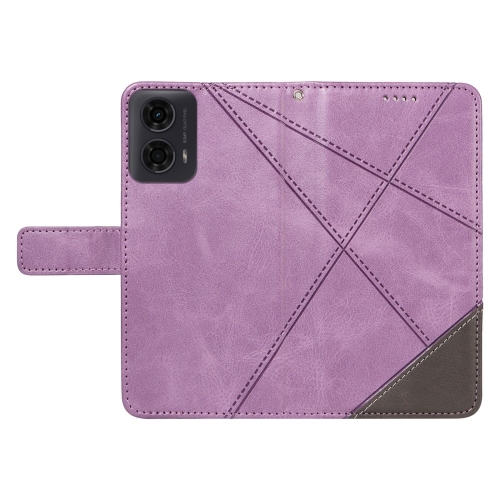 Калъф Тефтер Geometric Line за Motorola Moto G24 / G04 / E14 4G, Лилав