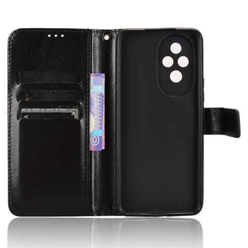 Калъф Тефтер Crazy Horse за Honor 200 5G, Черен
