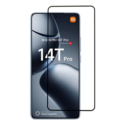 Стъклен Протектор Full Glue за Xiaomi 14T / Xiaomi 14T Pro, Черен