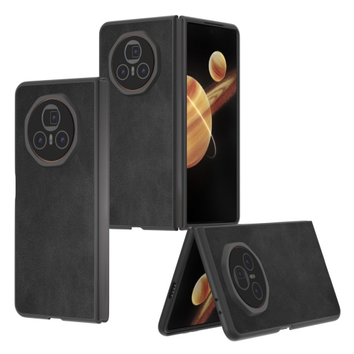 Удароустойчив калъф Cowhide Texture за Honor Magic V3 5G, Черен