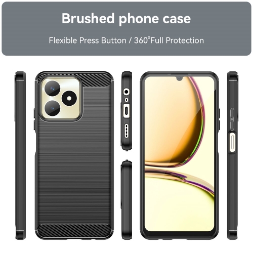 Силиконов Калъф Carbon за Realme Note 50 4G, Черен