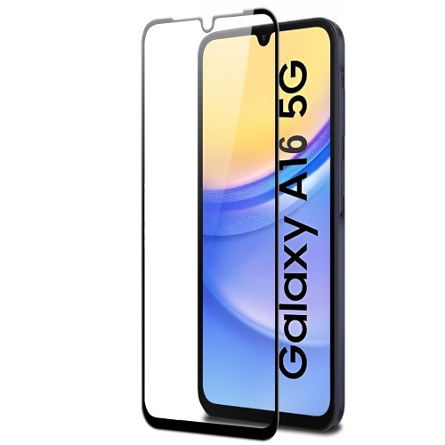 Стъклен Протектор 5D Full Glue за Samsung Galaxy A16, Черен