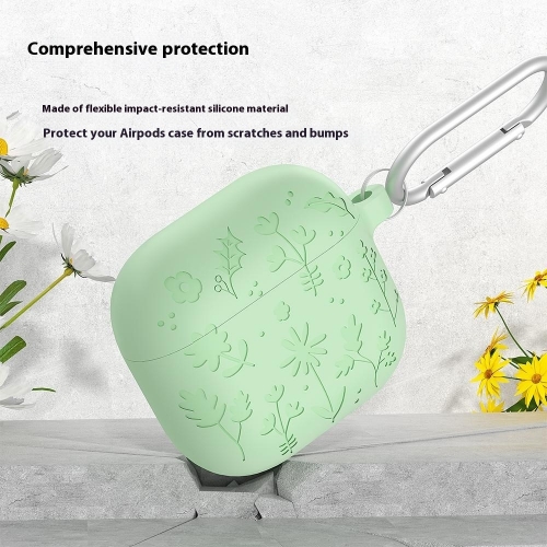 Калъф Liquid Silicone за слушалки AirPods 4, Зелен