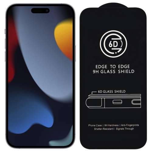 Стъклен протектор Veason 6D Pro Full Glue за iPhone 15 Pro Max, Черен
