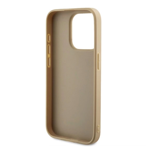 Калъф GUESS, PU Leather Iridescent Metal Script за iPhone 15 Pro Max, GUHCP15XPSAIRSD, Златист
