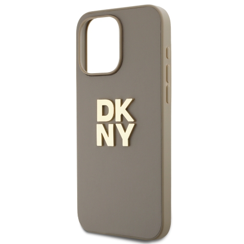 Калъф DKNY PU Leather Stack Logo Wrist Strap за iPhone15 Pro Max, DKHCP15XPBSWSE, Бежов