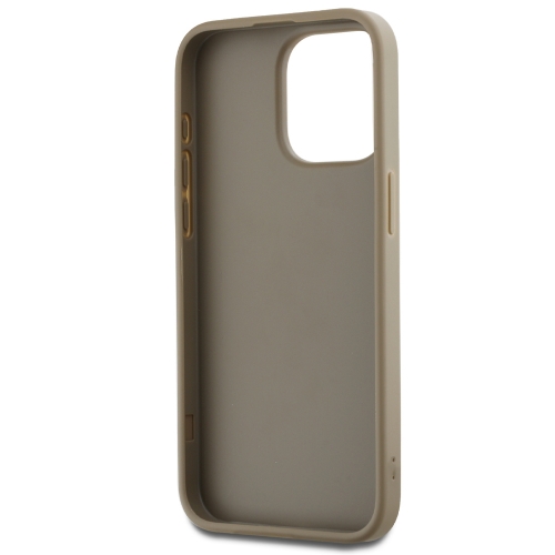 Калъф DKNY PU Leather Stack Logo Wrist Strap за iPhone15 Pro Max, DKHCP15XPBSWSE, Бежов