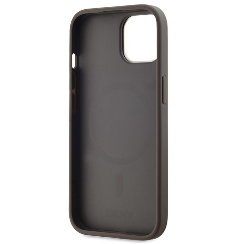 Калъф DKNY PU Leather Checkered Pattern MagSafe за iPhone 15, DKHMP15SPCPVSLE, Бежов
