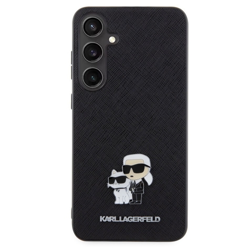 Калъф Karl Lagerfeld PU Saffiano Metal Karl and Choupette за Samsung Galaxy S24 Plus, KLHCS24MPSAKCMPK, Черен