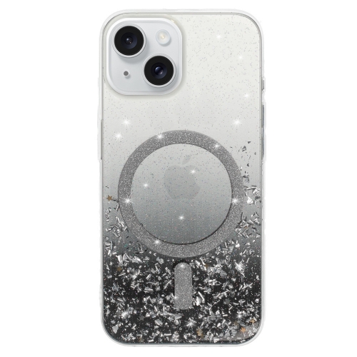 Удароустойчив калъф Moonlite MagSF за iPhone 15, Черен- прозрачен