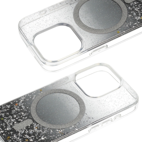 Удароустойчив калъф Moonlite MagSF за iPhone 15 Pro Max, Черен - прозрачен