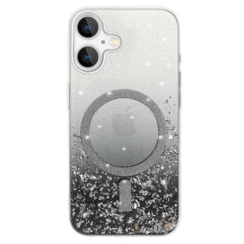 Удароустойчив калъф Moonlite MagSF за iPhone 16, Черен - прозрачен