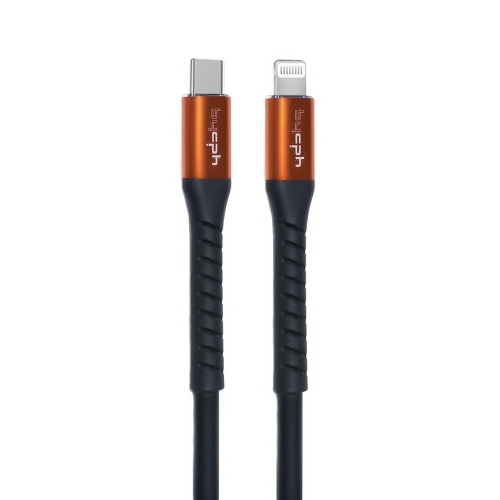 Кабел Leki bycph Pro от USB-C към Lightning, 2m, Черен