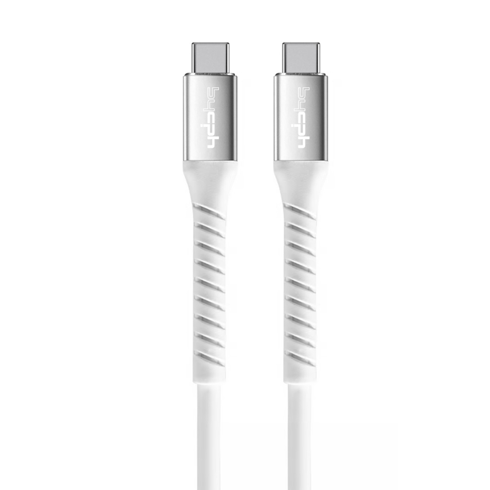 Кабел Leki bycph Pro от USB-C към USB-C, 100W, 1m, Бял