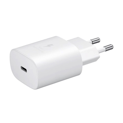 Зарядно SAMSUNG EP-TA800EWE 25W, с кабел EP-DA905BWE USB-C към USB-C, Бял, bulk