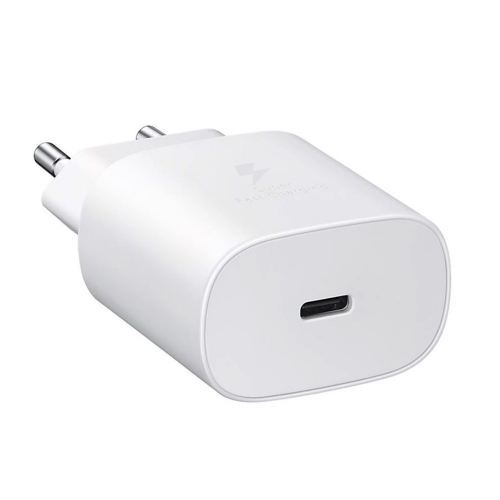 Зарядно SAMSUNG EP-TA800EWE 25W, с кабел EP-DA905BWE USB-C към USB-C, Бял, bulk
