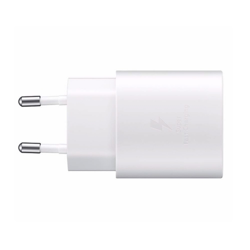 Зарядно SAMSUNG EP-TA800EWE 25W, с кабел EP-DA905BWE USB-C към USB-C, Бял, bulk