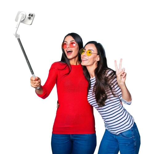 Селфи Стик Forcell F-Grip MagSelfie S100M, wireless control, Бял