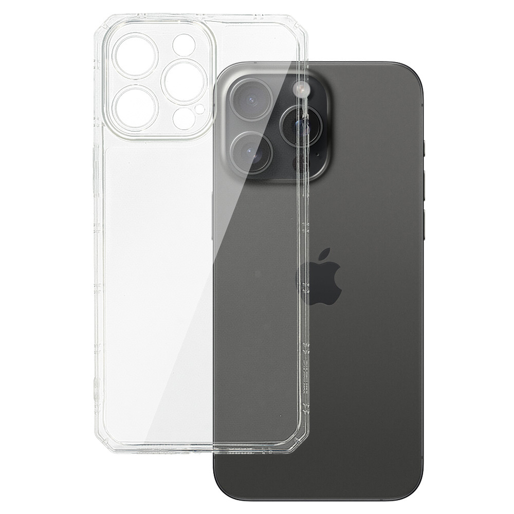 Силиконов калъф Armor Antishock за iPhone 15 Pro, Прозрачен