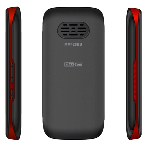 Мобилен телефон MAXCOM MM428 Light DS, Черен - червен