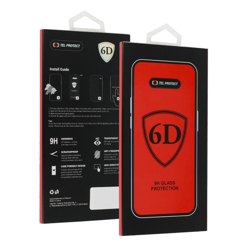 Стъклен протектор 6D Pro Full Glue за iPhone 16 Pro Max, Черен