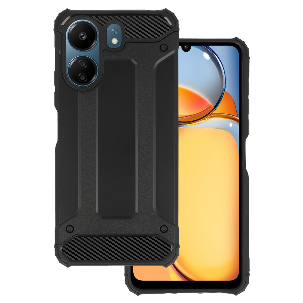 Удароустойчив калъф Armor за Xiaomi Redmi 13C, Черен