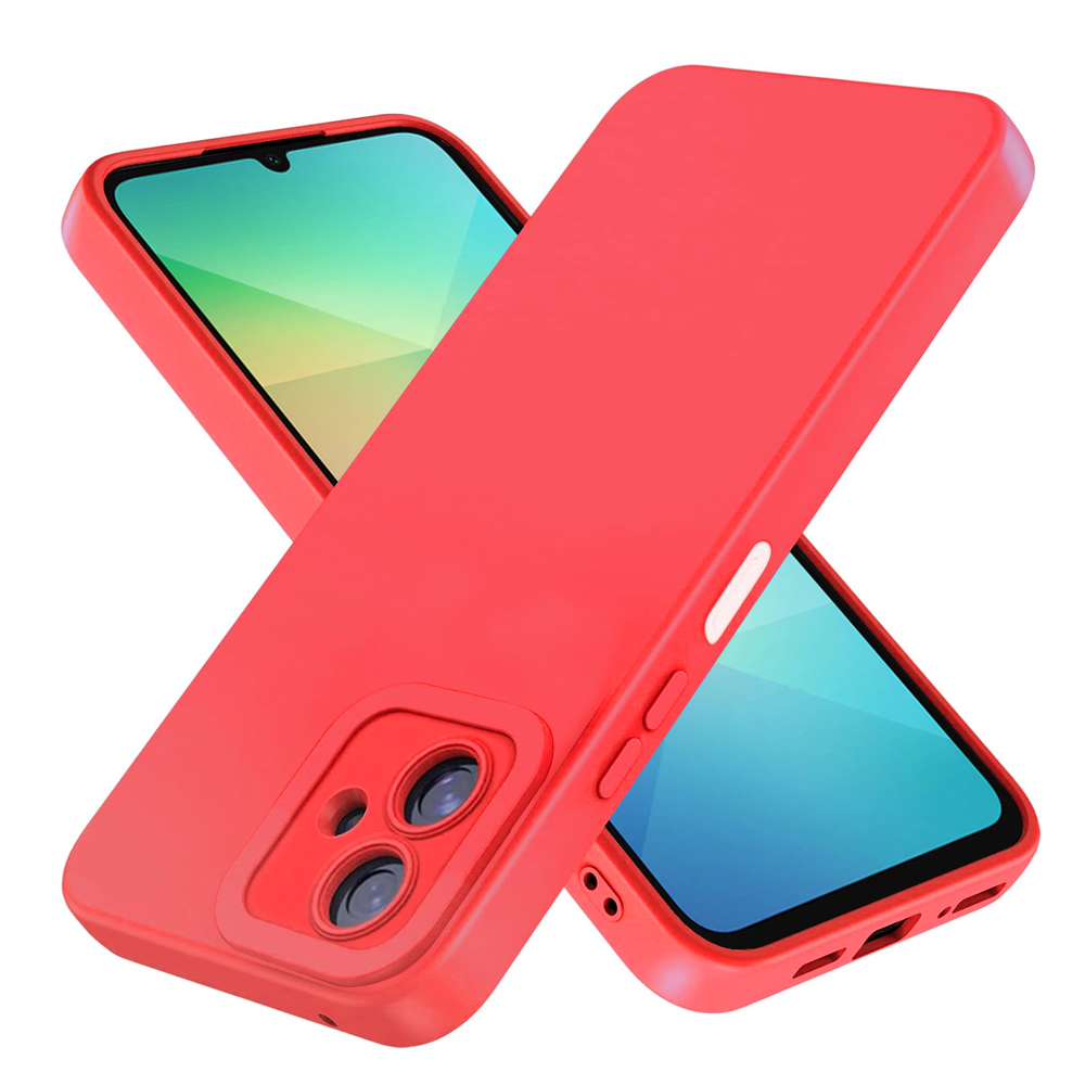Силиконов калъф Matt Frame за Samsung Galaxy A06, Червен