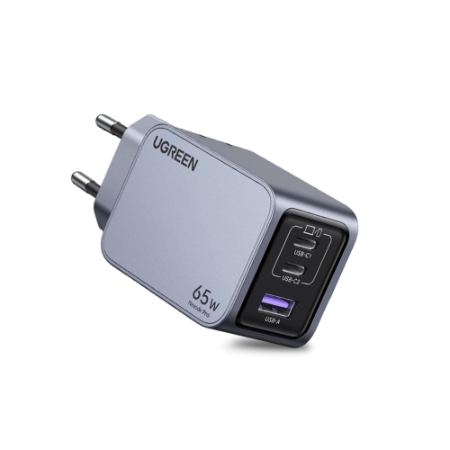Зарядно устройство UGREEN X755 Nexode Pro 220V 2xUSB-C,1xUSB A, GaN, 65W, с кабел USB-C
