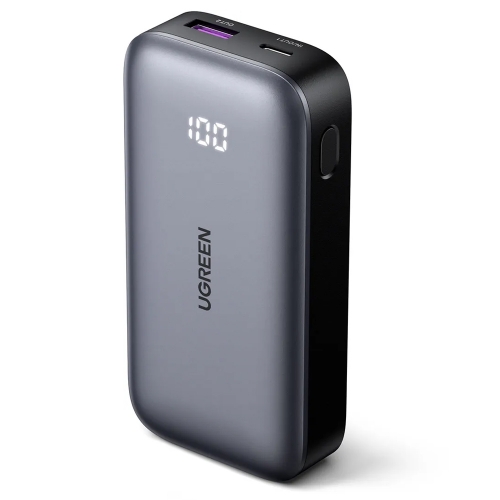 Външна батерия UGREEN PB502 Mini, 10 000mAh, Fast Charge, 30W, Сив