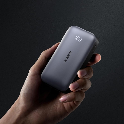 Външна батерия UGREEN PB502 Mini, 10 000mAh, Fast Charge, 30W, Сив