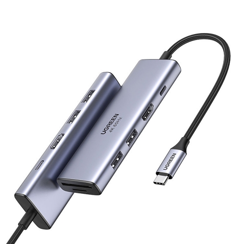 Мултифункционален адаптер UGREEN CM511, 6 в 1 HDMI / USB A / SD / PD