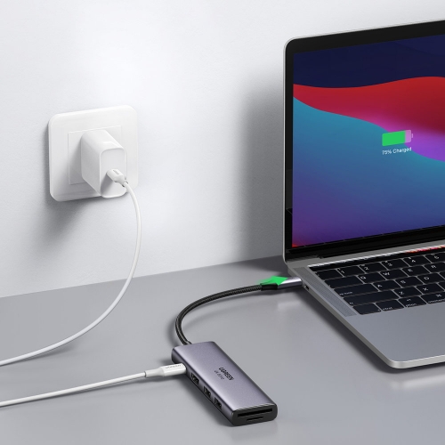 Мултифункционален адаптер UGREEN CM511, 6 в 1 HDMI / USB A / SD / PD