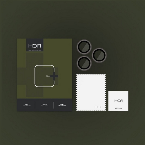 Стъклен Протектор HOFI Camring Pro Plus за камерата на iPhone 15 Pro / 15 Pro Max, Черен
