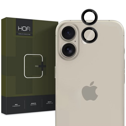 Стъклен Протектор HOFI Camring Pro Plus за камерата на iPhone 16 / 16 Plus, Черен