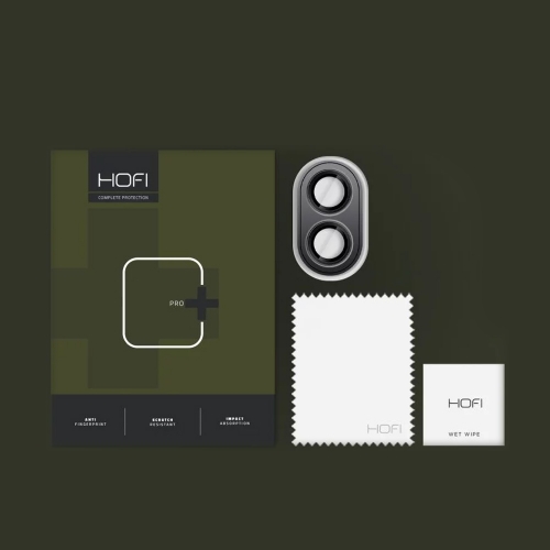 Стъклен Протектор HOFI Camring Pro Plus за камерата на iPhone 16 / 16 Plus, Черен